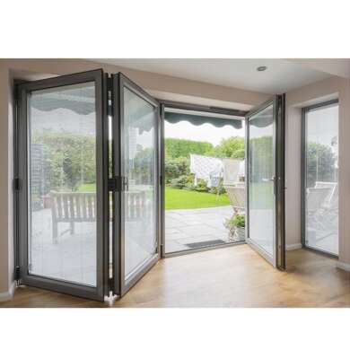 WDMA China Manufacture French Aluminium Folding Patio Doors