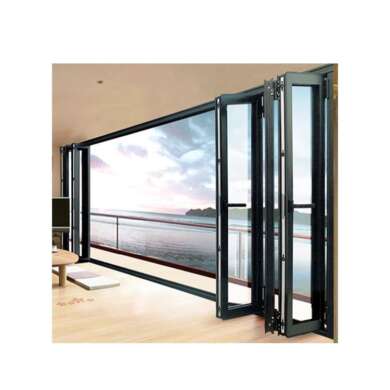 WDMA China Supplier Impact Resistance Aluminium Wind Proof Exterior Accordion Bifold Doors