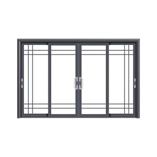 China WDMA Commercial Large Aluminium Main Entrance Sliding Toughened Glass Door Design
