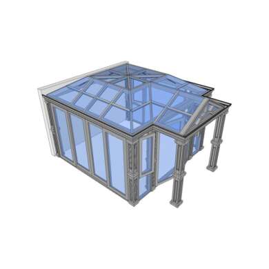 WDMA Custom Aluminum Prefabricated Glass Sunroom Panels Conservatory Roof