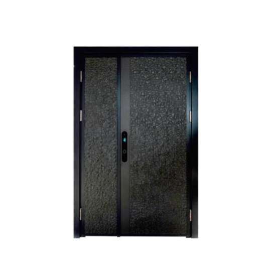 WDMA Double Leaf Single Aluminium Casting Storefront Art Door Design