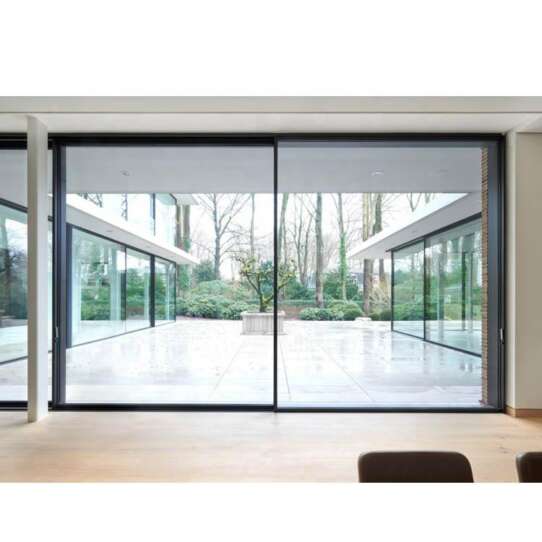 WDMA Frameless Large Glass Sliding Patio Door Exterior
