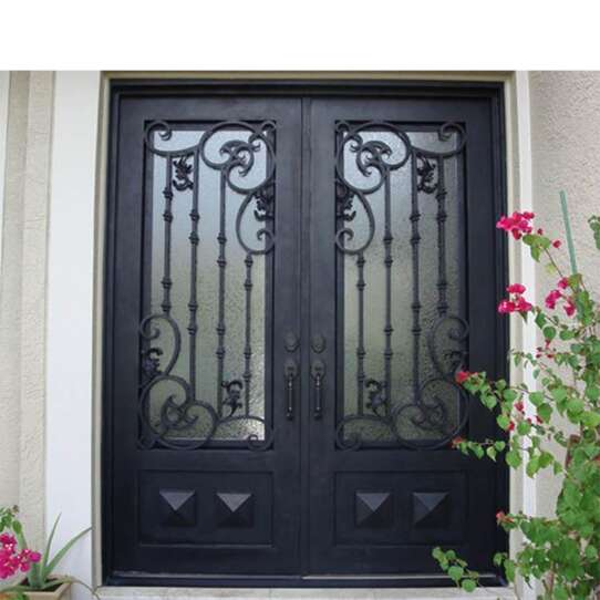 China WDMA main iron door grill design Steel Door Wrought Iron Door