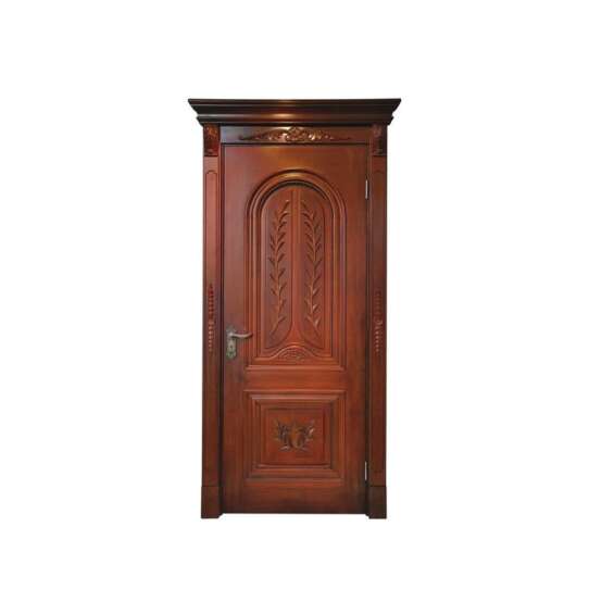China WDMA Guangzhou Big Old Antique Curved Double Wooden Arched Door With Window For Outside Models