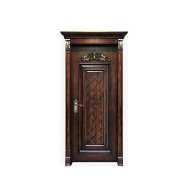 WDMA Hand Carved Single Wooden Door Design With Frame