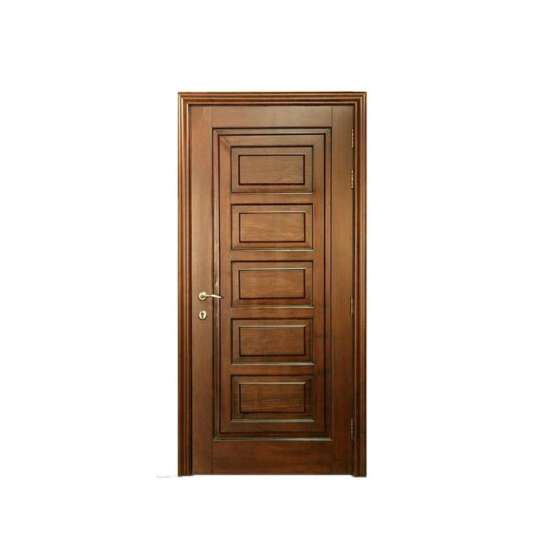 WDMA Handmade Carving wooden door with glass design