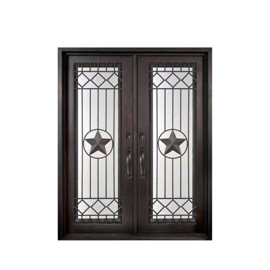 China WDMA Latest Design Outdoor Villa Entrance Steel Iron Front Sliding Folding Glass Door Design