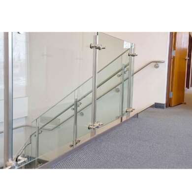 WDMA Lobby Staircase Pipe Railing Mild Stainless Steel Bronze Balustrade Handrail