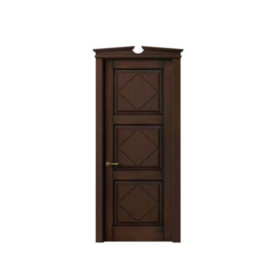 China WDMA Luxurious Luxury Classic Italian Interior Ready Made House Solid Merbau Double Wooden Mosque Acoustic Door With Decorated Glass