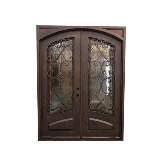 WDMA wrought iron and glass doors iron arch door