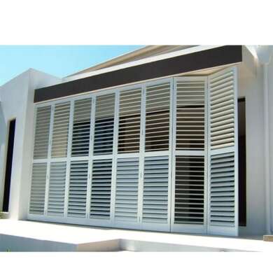 WDMA Malaysia Interior Aluminum Profile Frame Fixed Octagon Louver Window And Door Shutter