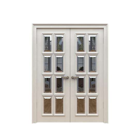 WDMA Mdf Door Material Interior Semi Solid Wooden Door