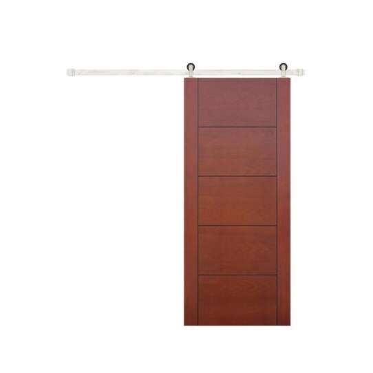 China WDMA Modern Design Interior Marriott Hote Solid Knotty Pine Wood Sliding Barn Door For Sale