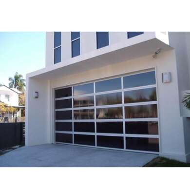 WDMA Modern Sectional Garage Doors For Sale Remote Control Frosted Glass Garage Door