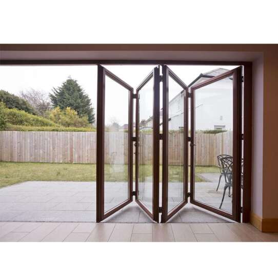 China WDMA Nafs 2011 American Standard Commercial Double Glass Aluminum Outdoor Folding Door