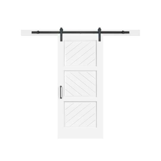 China WDMA New Design Wood Doors Sliding Barn Door Hidden Pocket Wooden Doors