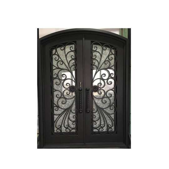 China WDMA iron grill door design Steel Door Wrought Iron Door