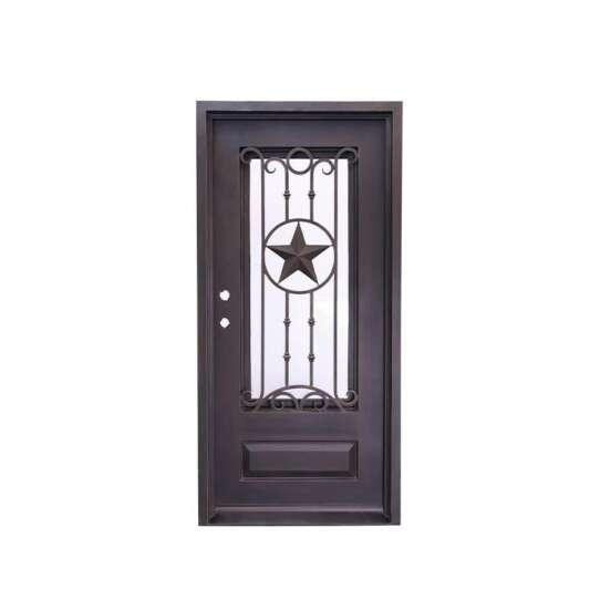 China WDMA wrought iron door outdoor