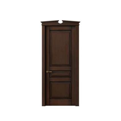 WDMA PVC Composite Prehung Indoor Wooden House Door With Window Frame And Vent For Home