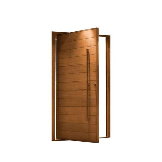 China WDMA Residential Custom Mahogany Modern Double Leaf Entry Pivot Door