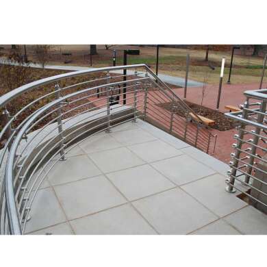 WDMA Side Mounted Galvanized Stainless Steel Stair Balcony Cable Railing Wire Rope Railing Balustrade Handrail System