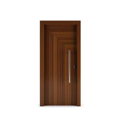 WDMA Ul Fire Rated Color Interior Security Mdf Wooden Single Door With Glass Window Frame And Groove Design Applicable To Hotel Room