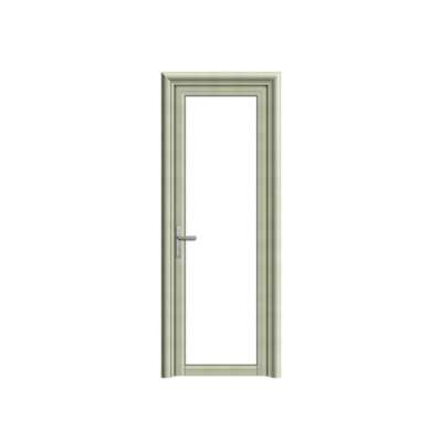 WDMA Waterproof Single Leaf Aluminum Interior Toilet Frosted Opaque Glass Door For Bathroom Shandong