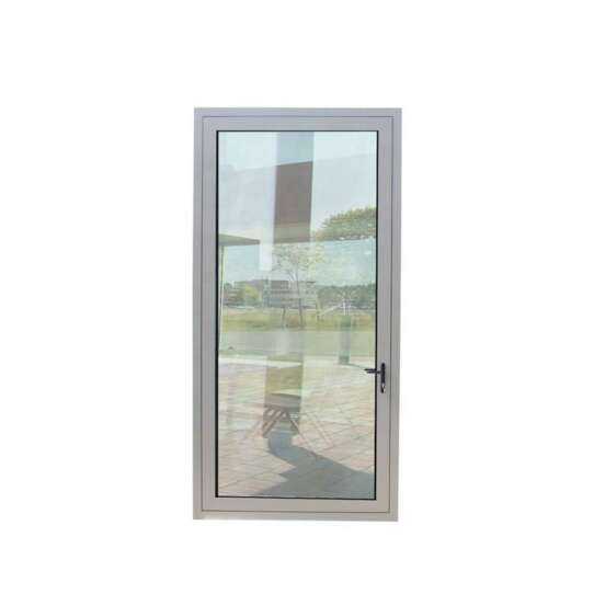 WDMA Waterproof Toilet Door Design Aluminium Frame Bathroom Swing Glass Door With Flower Design