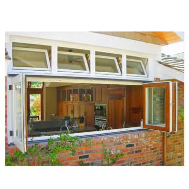 WDMA Wholesale Aluminium Residential Storefront Accordion Bi-folding Sliding Window Price