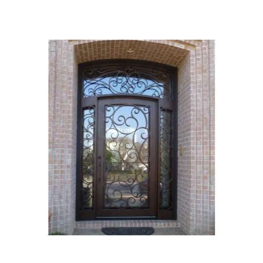 China WDMA wrought iron single entry door