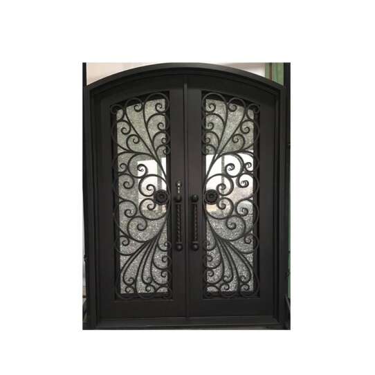 China WDMA wrought iron single entry door Steel Door Wrought Iron Door