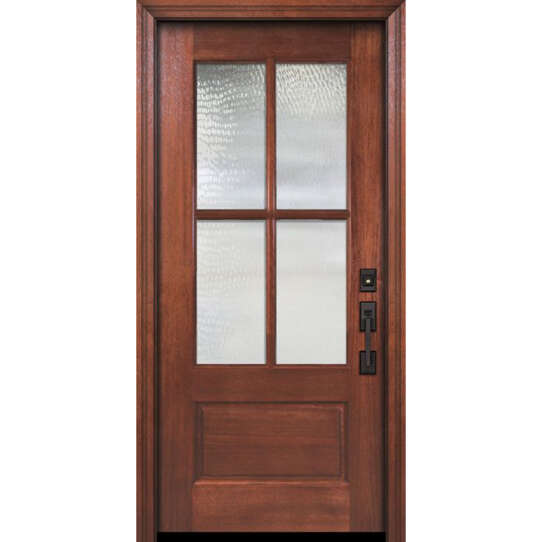 ESWDA 32x80 Exterior Mahogany 80in 2/3 Lite 4 Lite SDL DoorCraft Door