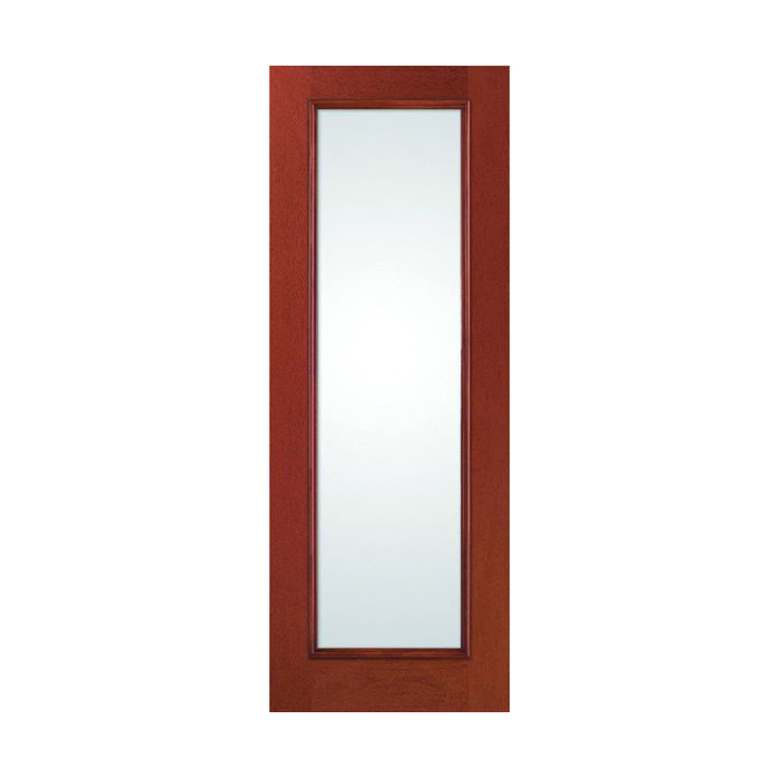ESWDA 34x96 Patio Mahogany Fiberglass Impact French Door 8ft Full Lite