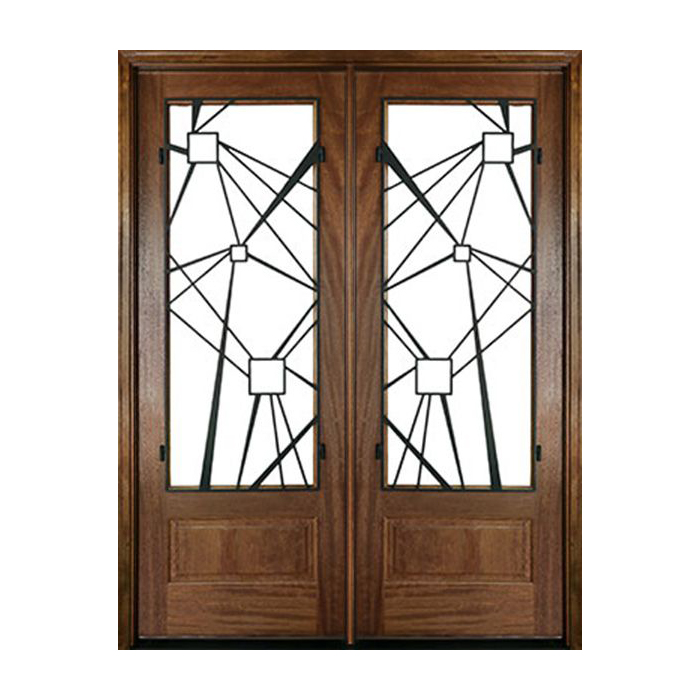 ESWDA 84x80 Exterior Mahogany Wakefield Impact Double Door