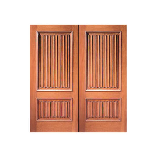 ESWDA 84x80 Exterior Mahogany Colonial Double Door Hand