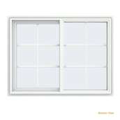 46x46 45x45 White Aluminium / Vinyl / uPVC Sliding Window With Colonial ...