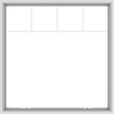 WDMA 46x46 (45 x 45 inch) White uPVC Vinyl Push out Awning Window with ...