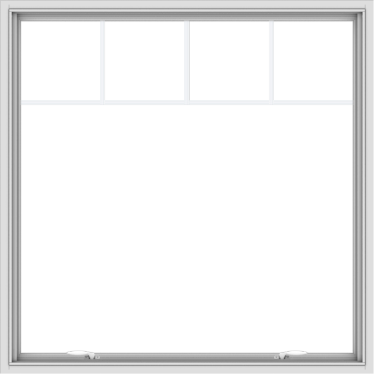 WDMA 46x46 (45 x 45 inch) White uPVC Vinyl Push out Awning Window with ...