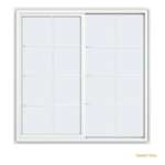 46x46 45x45 Vinyl Sliding Window White With Colonial Grids Grilles ...