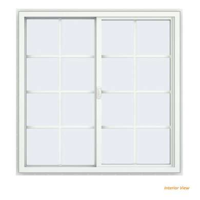 46x46 45x45 Aluminum Vinyl PVC Sliding Window With Colonial Grids ...