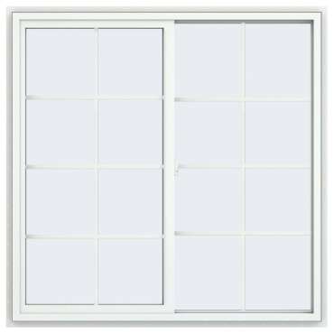 46x46 45x45 Vinyl Sliding Window White With Colonial Grids Grilles ...