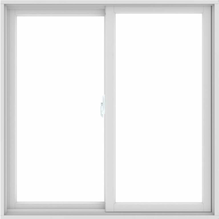 WDMA 46X46 (45 x 45 inch) White uPVC/Vinyl Sliding Window without Grids ...